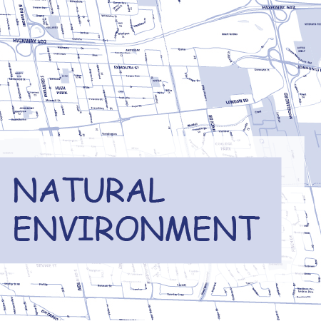 Blueprint with text overlay Natural Environment